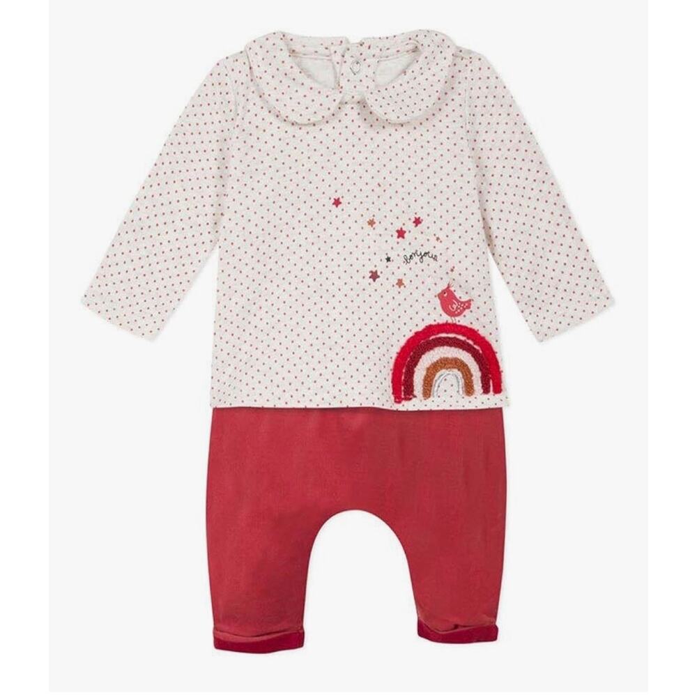 Adorable Catimini Girls 2-Piece Rainbow Outfit Set - New w/ Tags
